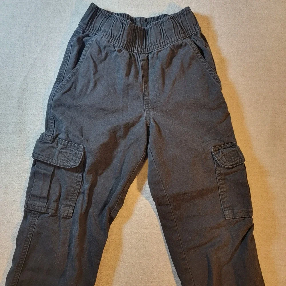 The Children's Place Cargo Pants Kids 6S Navy Blue Excellent Elastic Waist